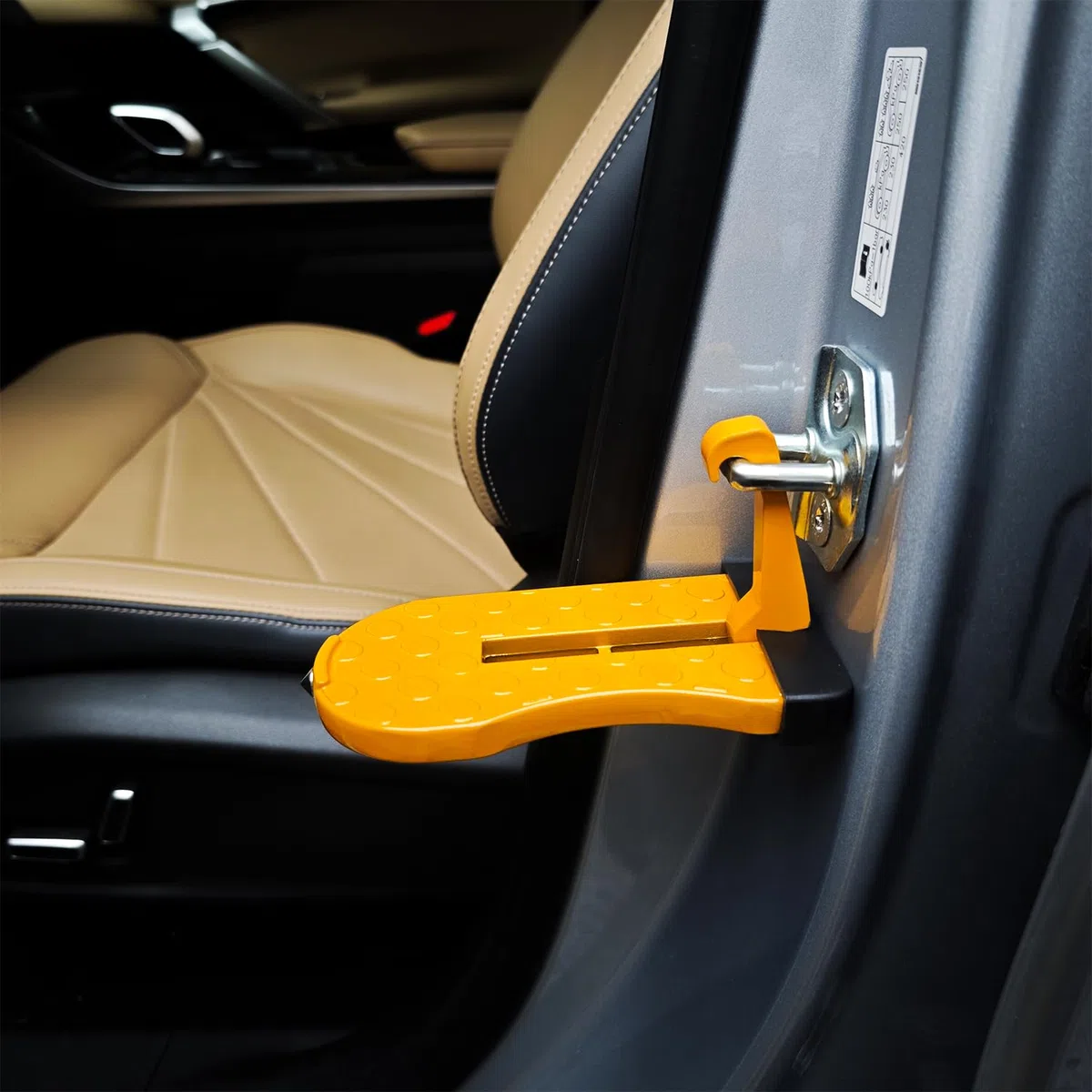 Pedana Pieghevole per Porta, Pedane per Portiera Auto, Gradino per Portiera Auto con Martello di Sicurezza, Capacità Carico di 250 kg, per Maggior Parte dei Camion SUV Mini Veicolo