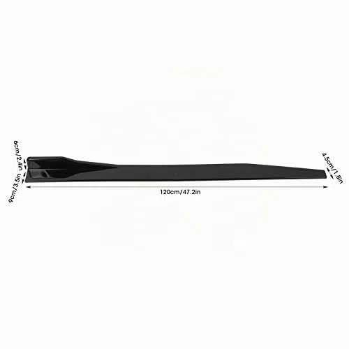 2 Pezzi Minigonne Laterali Rocker Pannello di Estensione Splitter Labbro Auto in Fibra di Carbonio Gonna Laterale Estensione Pannello Rocker Body Kit Universale 120Cm Nero Lucido