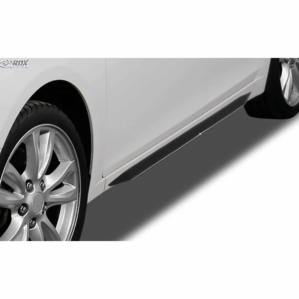 RDX Minigonne Laterali A3 8V, 8VA Sportback, 8VS berlina, 8V7 cabrio "Slim", RDSL584, nero lucido, lato gonne, Quantitativo 1 (set: sinistra & destra)